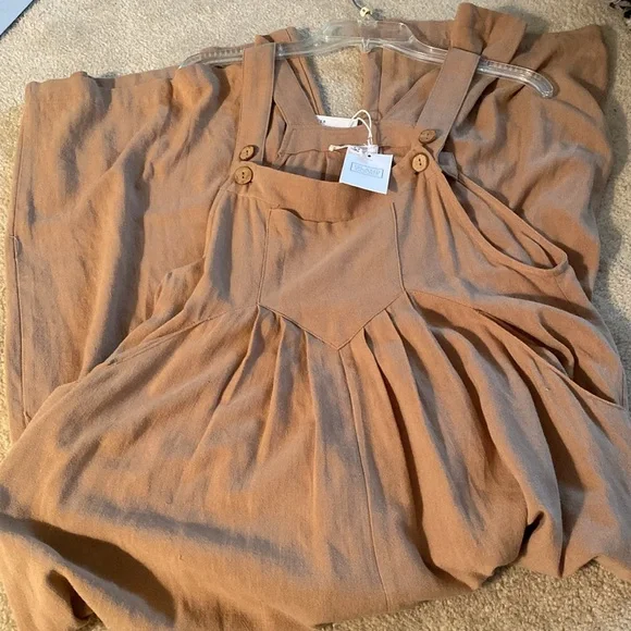 Seen + Seen island Goods NWT wide leg linen overalls - Picture 8 of 10